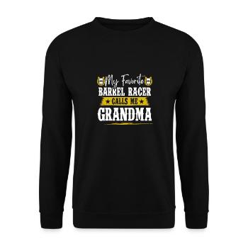 My Favorite Barrel Racer Grandmother Horse Barrel - Unisex Pullover - Schwarz - Vorne - Alina (178cm) & Michal (187cm)