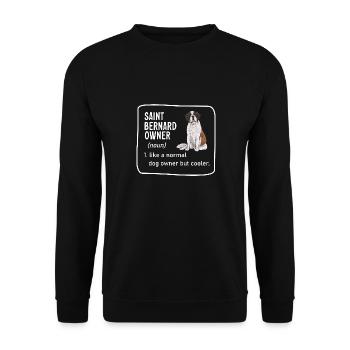 Saint-Bernard Chien Saint-Bernard - Sweat-shirt Unisexe - noir - Devant - Alina (178cm) & Michal (187cm)