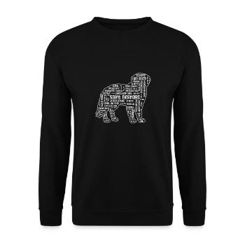 St. Bernard St. Bernard Dog Dog - Unisex Sweatshirt - black - Front - Alina (178cm) & Michal (187cm)