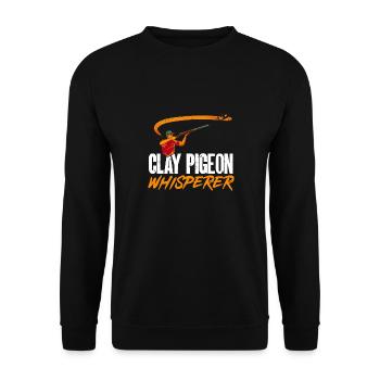 Trapschießen Skeet Tontaubenschießen - Unisex Pullover - Schwarz - Vorne - Alina (178cm) & Michal (187cm)
