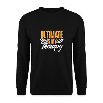 Disque de lancer de frisbee ultime - Sweat-shirt Unisexe - noir - Devant - Alina (178cm) & Michal (187cm)