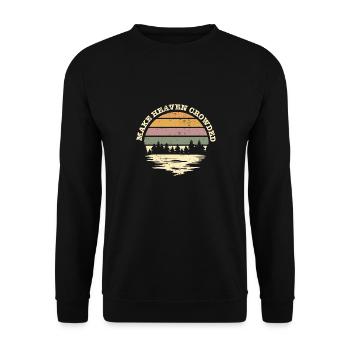 Faites le ciel bondé verset biblique citation Jésus - Sweat-shirt Unisexe - noir - Devant - Alina (178cm) & Michal (187cm)