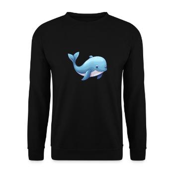 Pottwal Baby - Unisex Pullover - Schwarz - Vorne - Alina (178cm) & Michal (187cm)
