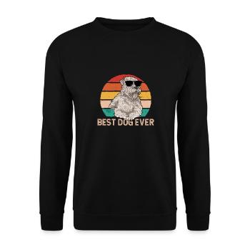Irish Soft Coated Wheaten Terrier - Unisex Pullover - Schwarz - Vorne - Alina (178cm) & Michal (187cm)