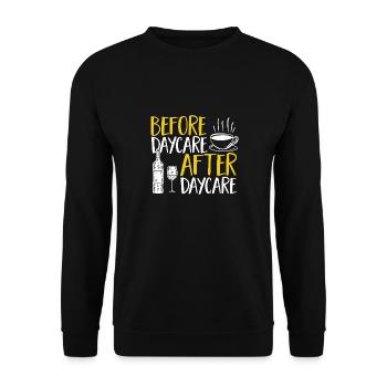 Éducateur d’enseignants en garderie - Sweat-shirt Unisexe - noir - Devant - Alina (178cm) & Michal (187cm)