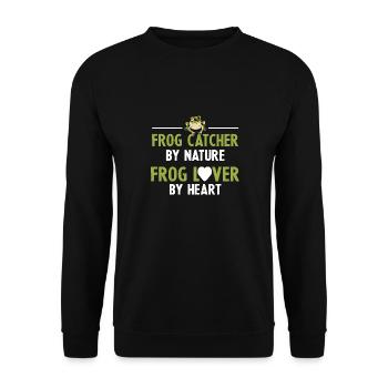 Frog Catcher By Nature Drôle d’Herpétologiste Toad Am - Sweat-shirt Unisexe - noir - Devant - Alina (178cm) & Michal (187cm)