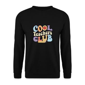 Cool Teacher Club Live Love Teach Back To School - Sweat-shirt Unisexe - noir - Devant - Alina (178cm) & Michal (187cm)