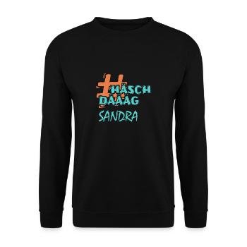 Sandra Sandra - Unisex Pullover - Schwarz - Vorne - Alina (178cm) & Michal (187cm)