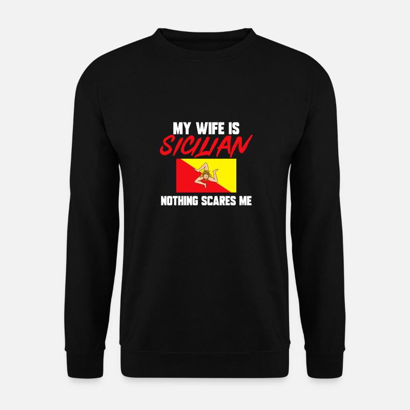 Sicily Flag Italy Sicily - Unisex Sweatshirt - black