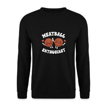 Fleischbällchen Italien Italienisches Essen - Unisex Pullover - Schwarz - Vorne - Alina (178cm) & Michal (187cm)