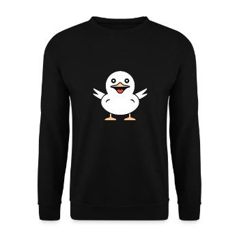 Mouette - Sweat-shirt Unisexe - noir - Devant - Alina (178cm) & Michal (187cm)