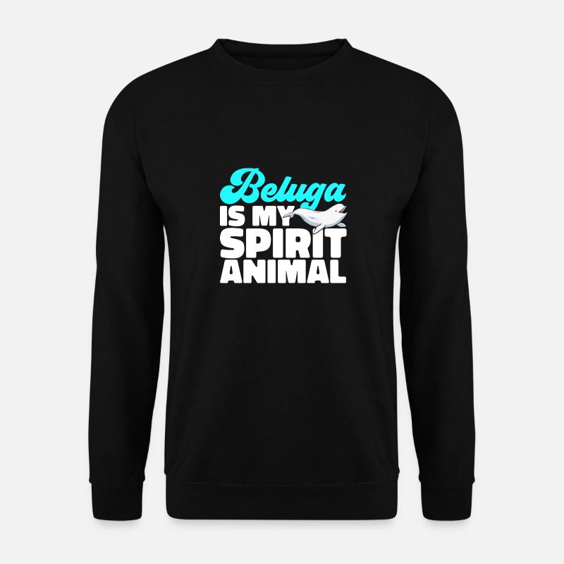 White Whale Beluga Whale - Unisex Sweatshirt - black