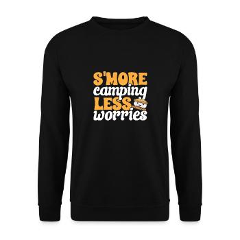 S'more Campfire Marshmallow Camping - Unisex Sweatshirt - black - Front - Alina (178cm) & Michal (187cm)