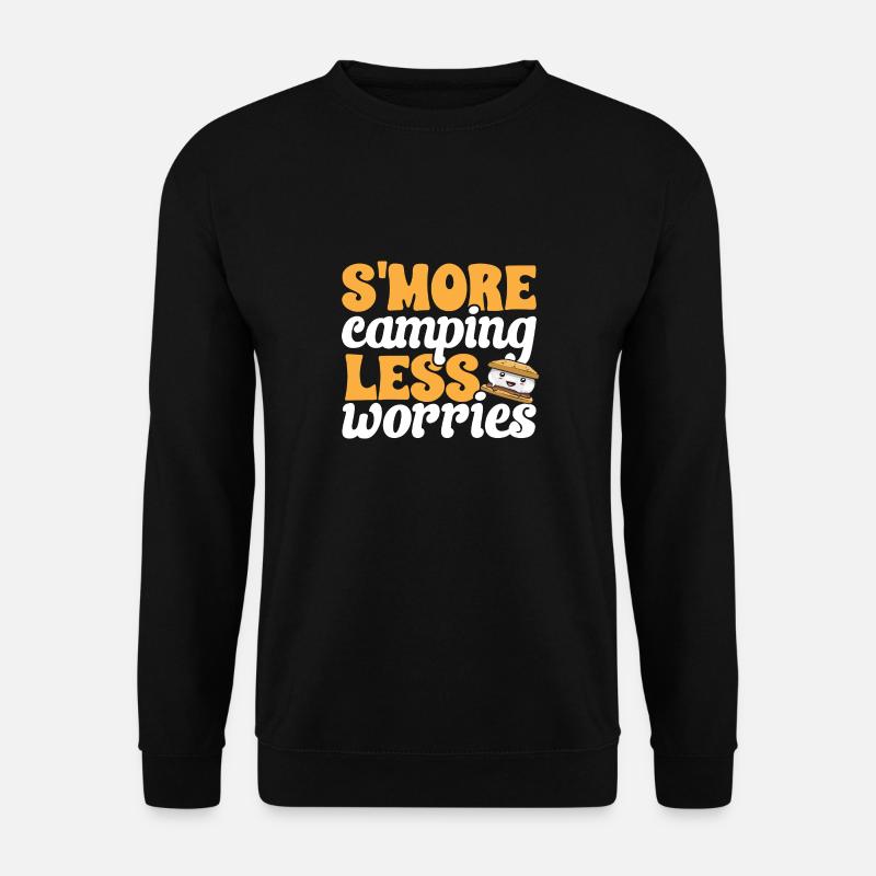 S'more Campfire Marshmallow Camping - Unisex Sweatshirt - black
