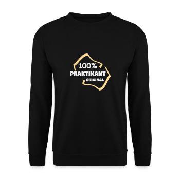 Beruf Praktikant - Unisex Pullover - Schwarz - Vorne - Alina (178cm) & Michal (187cm)