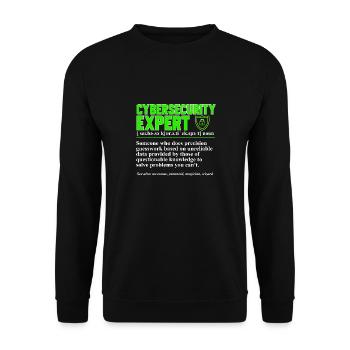 Cybersecurity Hackers IT Security - Unisex Sweatshirt - black - Front - Alina (178cm) & Michal (187cm)