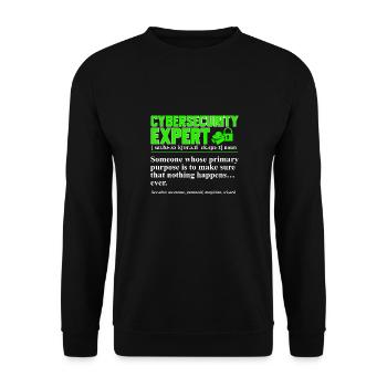 Cybersecurity Hackers IT Security - Unisex Sweatshirt - black - Front - Alina (178cm) & Michal (187cm)