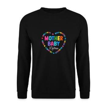 Infirmière Bébé Maternité Infirmière - Sweat-shirt Unisexe - noir - Devant - Alina (178cm) & Michal (187cm)