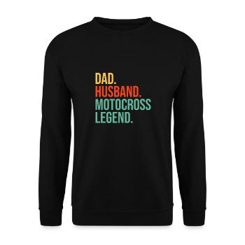 Motocross Dirt Bike Rider Moto Supercross MX - Sweat-shirt Unisexe - noir - Devant - Alina (178cm) & Michal (187cm)