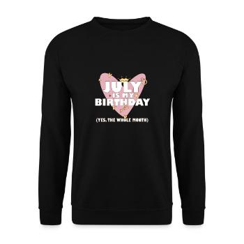 Juillet est mon anniversaire Oui Tout le mois Né en - Sweat-shirt Unisexe - noir - Devant - Alina (178cm) & Michal (187cm)