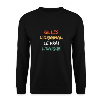 Super Gilles - Sweat-shirt Unisexe - noir - Devant - Alina (178cm) & Michal (187cm)