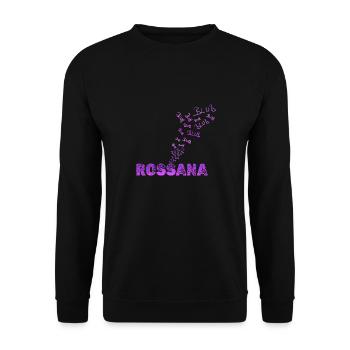 Spaßig Rossana - Unisex Pullover - Schwarz - Vorne - Alina (178cm) & Michal (187cm)