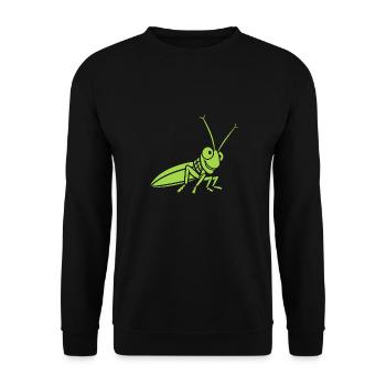 Heuschrecke - Unisex Pullover - Schwarz - Vorne - Alina (178cm) & Michal (187cm)