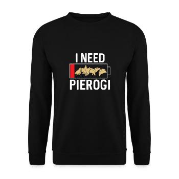 Pierogi polonais - Sweat-shirt Unisexe - noir - Devant - Alina (178cm) & Michal (187cm)