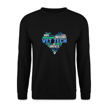 Vet Tech Veterinary Veterinary Technician - Unisex Sweatshirt - black - Front - Alina (178cm) & Michal (187cm)