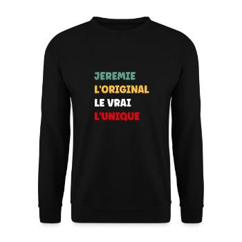 L'original le vrai l'unique Jeremie - Sweat-shirt Unisexe - noir - Devant - Alina (178cm) & Michal (187cm)