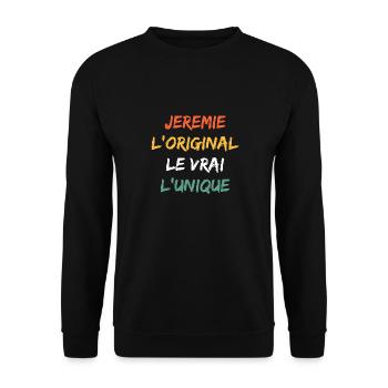 L'original le vrai l'unique Jeremie - Sweat-shirt Unisexe - noir - Devant - Alina (178cm) & Michal (187cm)