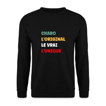 L'original le vrai l'unique charo - Sweat-shirt Unisexe - noir - Devant - Alina (178cm) & Michal (187cm)