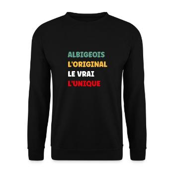 L'original le vrai l'unique Albigeois - Sweat-shirt Unisexe - noir - Devant - Alina (178cm) & Michal (187cm)