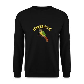 Molinasittich Papagei Vogel Sittich - Unisex Pullover - Schwarz - Vorne - Alina (178cm) & Michal (187cm)