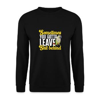 Molina Parakeet Parrot Bird Parakeet - Unisex Sweatshirt - black - Front - Alina (178cm) & Michal (187cm)