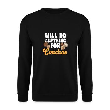 Concha Hispanique Mexicain Pan Dulce - Sweat-shirt Unisexe - noir - Devant - Alina (178cm) & Michal (187cm)