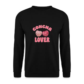 Concha Hispanic Mexican Pan Dulce - Unisex Sweatshirt - black - Front - Alina (178cm) & Michal (187cm)
