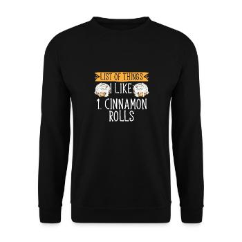 Cinnamon roll - Unisex Sweatshirt - black - Front - Alina (178cm) & Michal (187cm)
