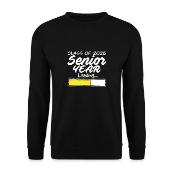 Class Of 2025 Senior Year Loading Future High - Unisex Pullover - Schwarz - Vorne - Alina (178cm) & Michal (187cm)