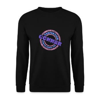 Conner dans le rôle de Conner - Sweat-shirt Unisexe - noir - Devant - Alina (178cm) & Michal (187cm)