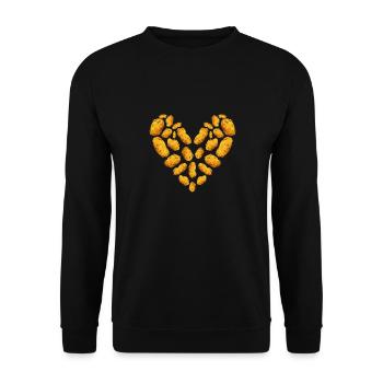 Chicken Nugget Liebhaber Chicken Nuggets - Unisex Pullover - Schwarz - Vorne - Alina (178cm) & Michal (187cm)
