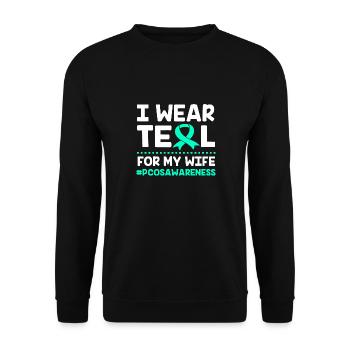 Pcos Awareness - Unisex Sweatshirt - black - Front - Alina (178cm) & Michal (187cm)