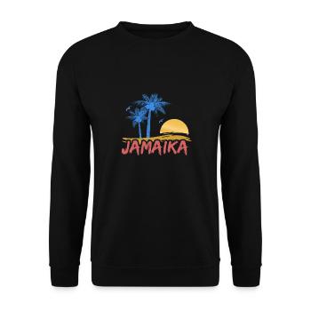 Plage Jamaïque Jamaïque - Sweat-shirt Unisexe - noir - Devant - Alina (178cm) & Michal (187cm)