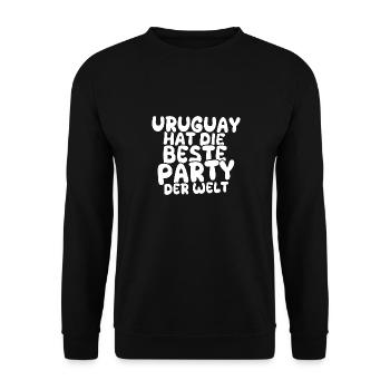 Uruguay - Unisex Sweatshirt - black - Front - Alina (178cm) & Michal (187cm)
