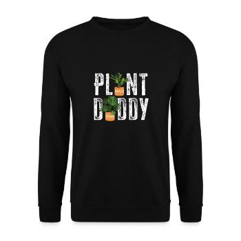 Plant Daddy Zimmerpflanzen Garten Blumen Liebe - Unisex Pullover - Schwarz - Vorne - Alina (178cm) & Michal (187cm)