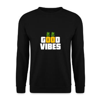 Pineapple - Unisex Sweatshirt - black - Front - Alina (178cm) & Michal (187cm)