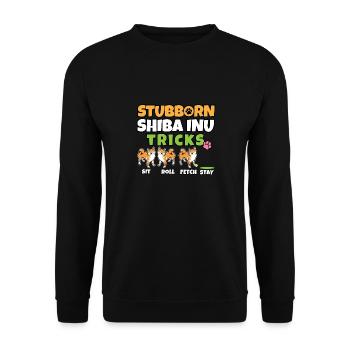 Stubborn Shiba Inu Tricks I Dog Lover I Shiba - Sweat-shirt Unisexe - noir - Devant - Alina (178cm) & Michal (187cm)