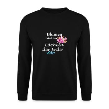Blumen Lächeln Erde Floristin - Unisex Pullover - Schwarz - Vorne - Alina (178cm) & Michal (187cm)
