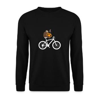 Drôle de paresseux de vélo - Sweat-shirt Unisexe - noir - Devant - Alina (178cm) & Michal (187cm)