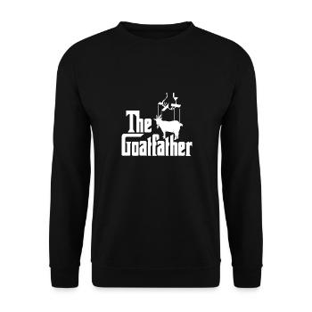 Goat Lover Goat Farming Goat Farmer The Goatfather - Unisex Pullover - Schwarz - Vorne - Alina (178cm) & Michal (187cm)